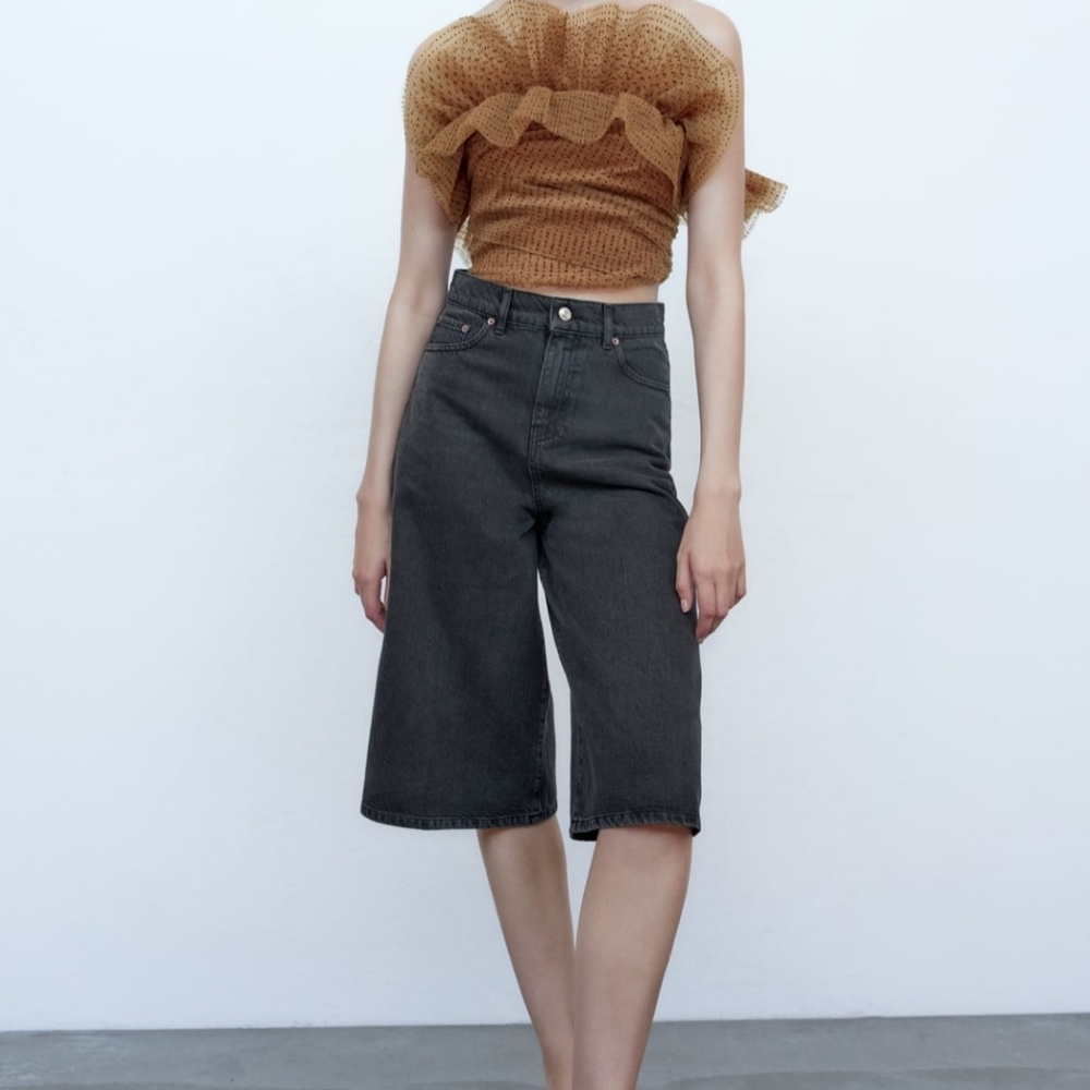 Zara tulle crop top